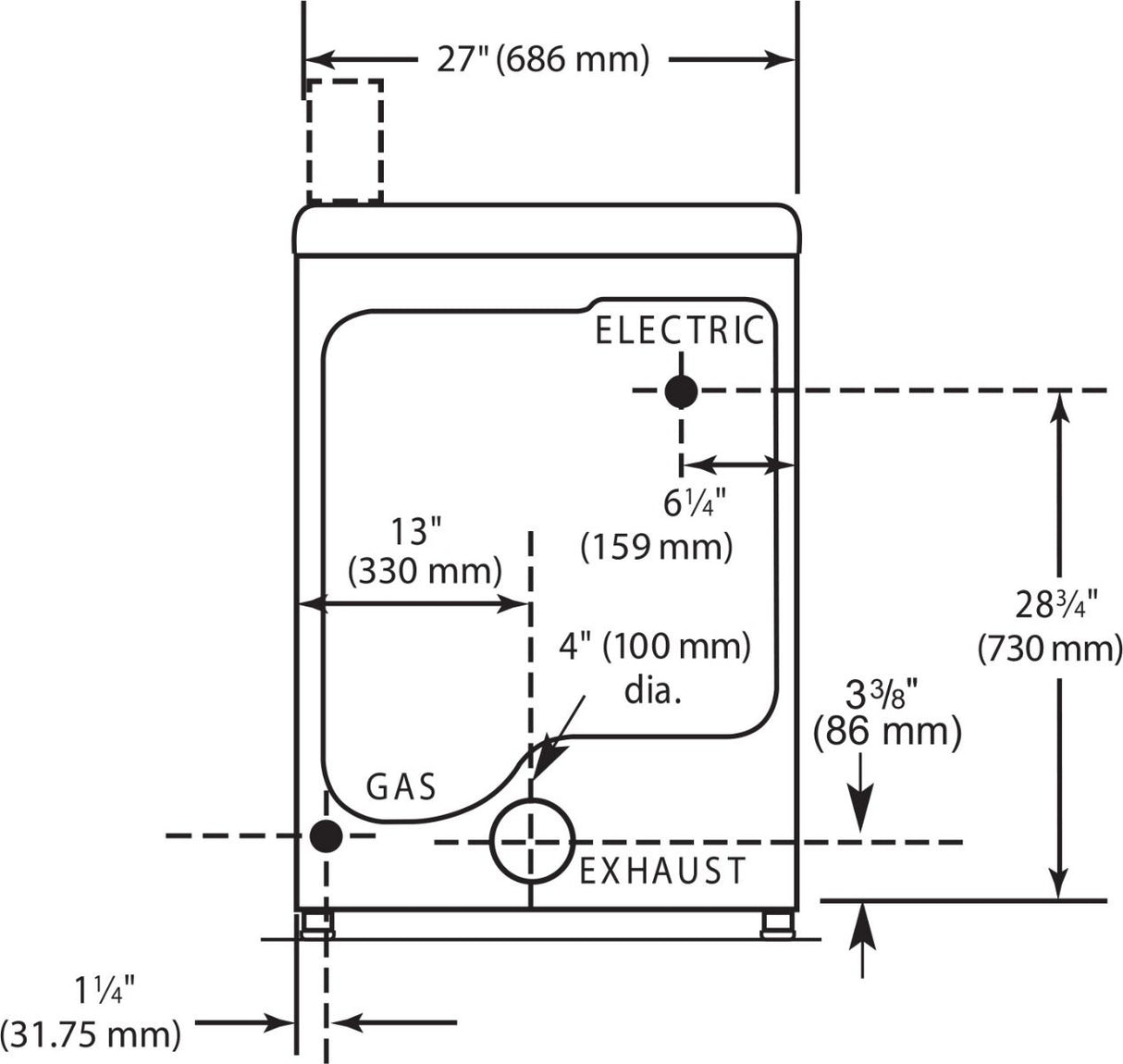Maytag 10.5kg Front Loader Electric Vented Commercial Tumble Dryer | MDE28PRTGW Commercial Tumble Dryers Maytag