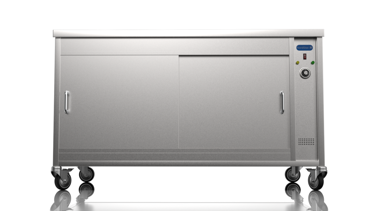 Nordstar Mobile Hot Cupboard Flat Top Servery 1500mm | HC1500 Hot Cupboards Nordstar