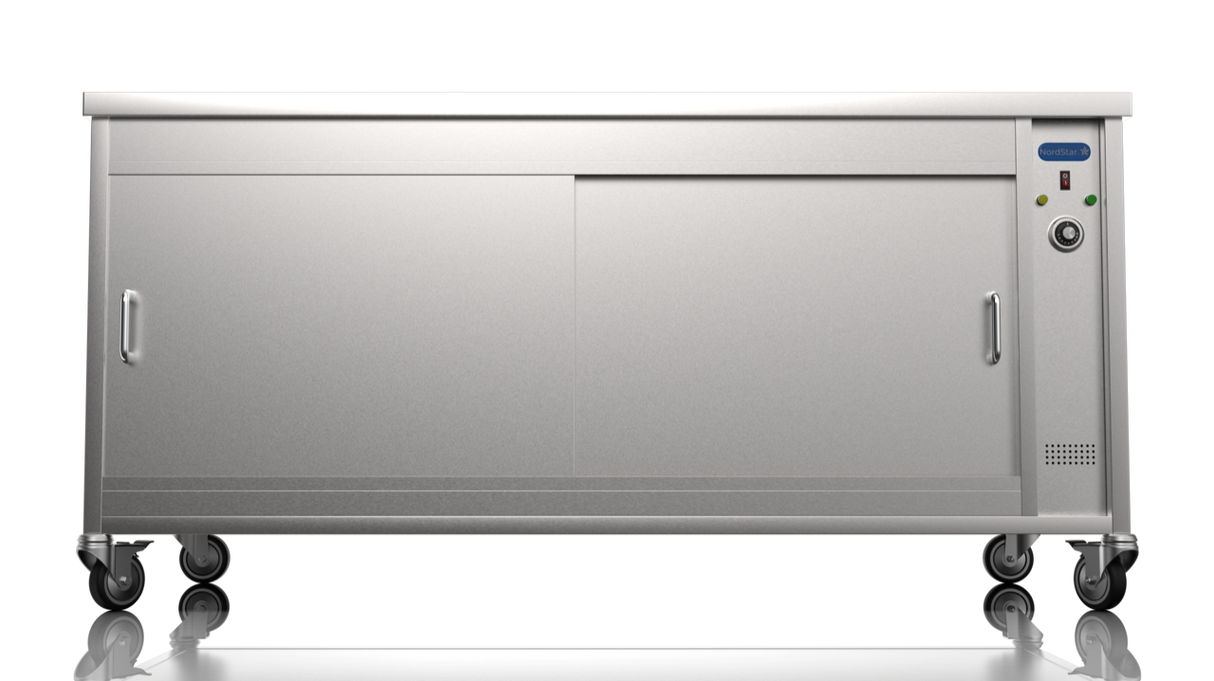 Nordstar Mobile Hot Cupboard Flat Top Servery 1800mm | HC1800 Hot Cupboards Nordstar