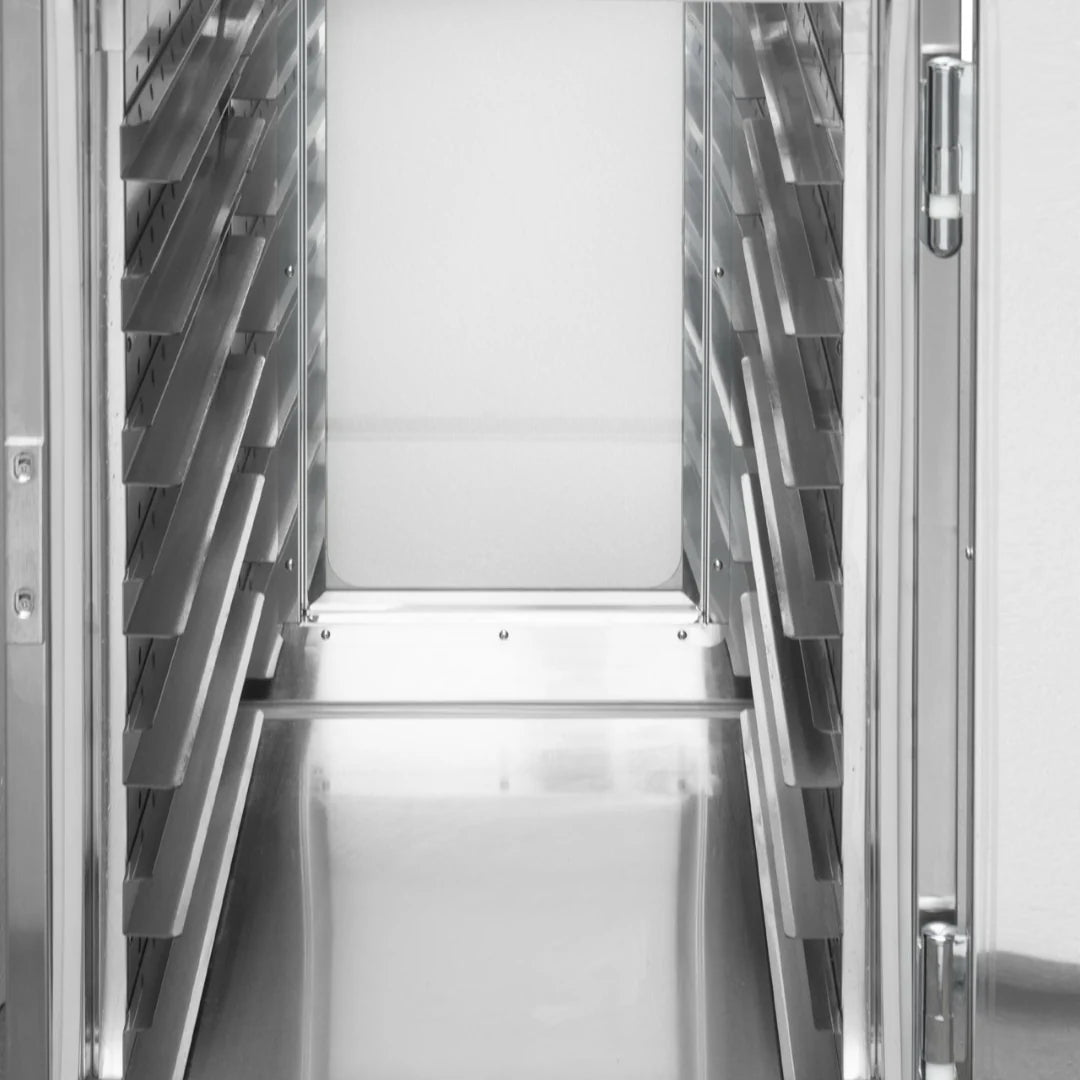 Hamoki Mobile Hot Holding Cabinet 2 Tier Pass Through With Humidity - 14 Shelves | 101108 Food Warming Drawers Hamoki