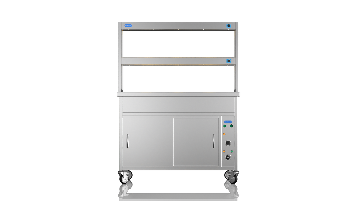 Nordstar Hot Cupboard Bain Marie 3 x 1/1GN With 2 Tier Heated Gantry | DTCBM1200 Hot Cupboards Nordstar
