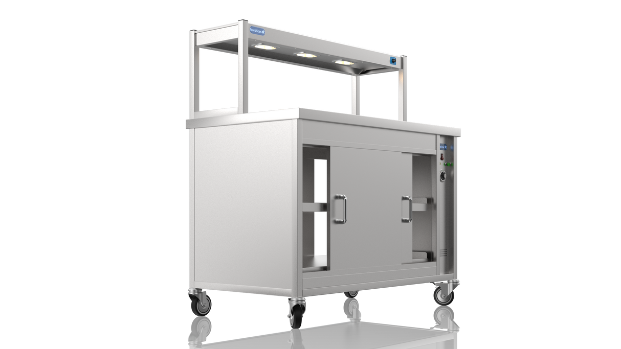 Nordstar Pass Through Hot Cupboard With Single Tier Gantry Chef Pass 1200mm | STC1200P Hot Cupboards Nordstar
