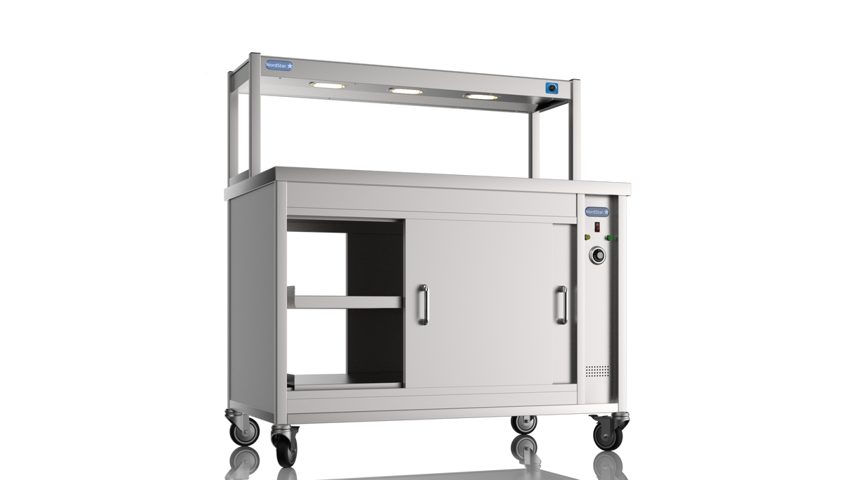 Nordstar Pass Through Hot Cupboard With Single Tier Gantry Chef Pass 1200mm | STC1200P Hot Cupboards Nordstar
