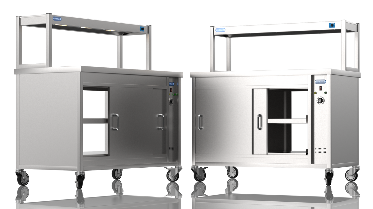 Nordstar Pass Through Hot Cupboard With Single Tier Gantry Chef Pass 1200mm | STC1200P Hot Cupboards Nordstar