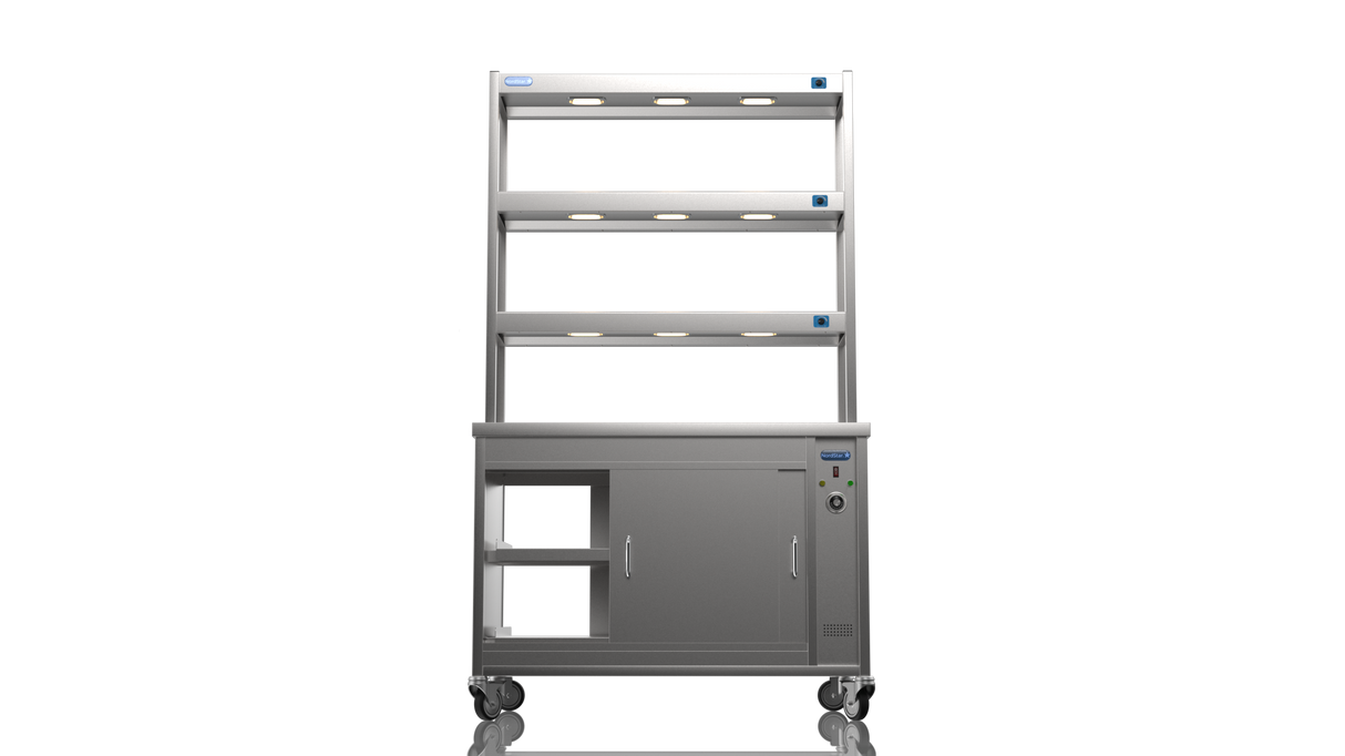 Nordstar Pass Through Hot Cupboard With Triple Tier Gantry Chef Pass 1200mm | TTC1200P Hot Cupboards Nordstar