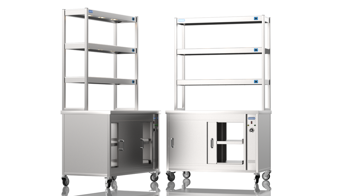 Nordstar Pass Through Hot Cupboard With Triple Tier Gantry Chef Pass 1200mm | TTC1200P Hot Cupboards Nordstar