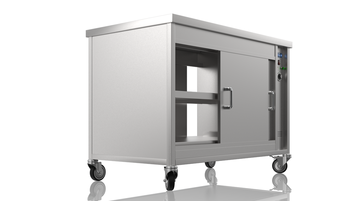 Nordstar Mobile Pass Through Hot Cupboard Flat Top Servery 1200mm | HC1200P Hot Cupboards Nordstar