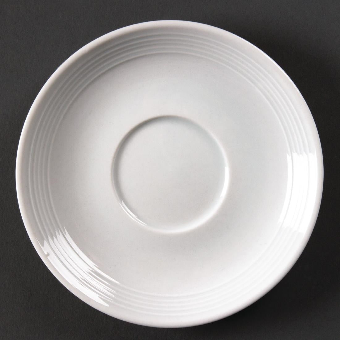 Olympia Linear Stacking Saucers White 60mm (Pack of 12) - U085 Olympia Crockery Olympia