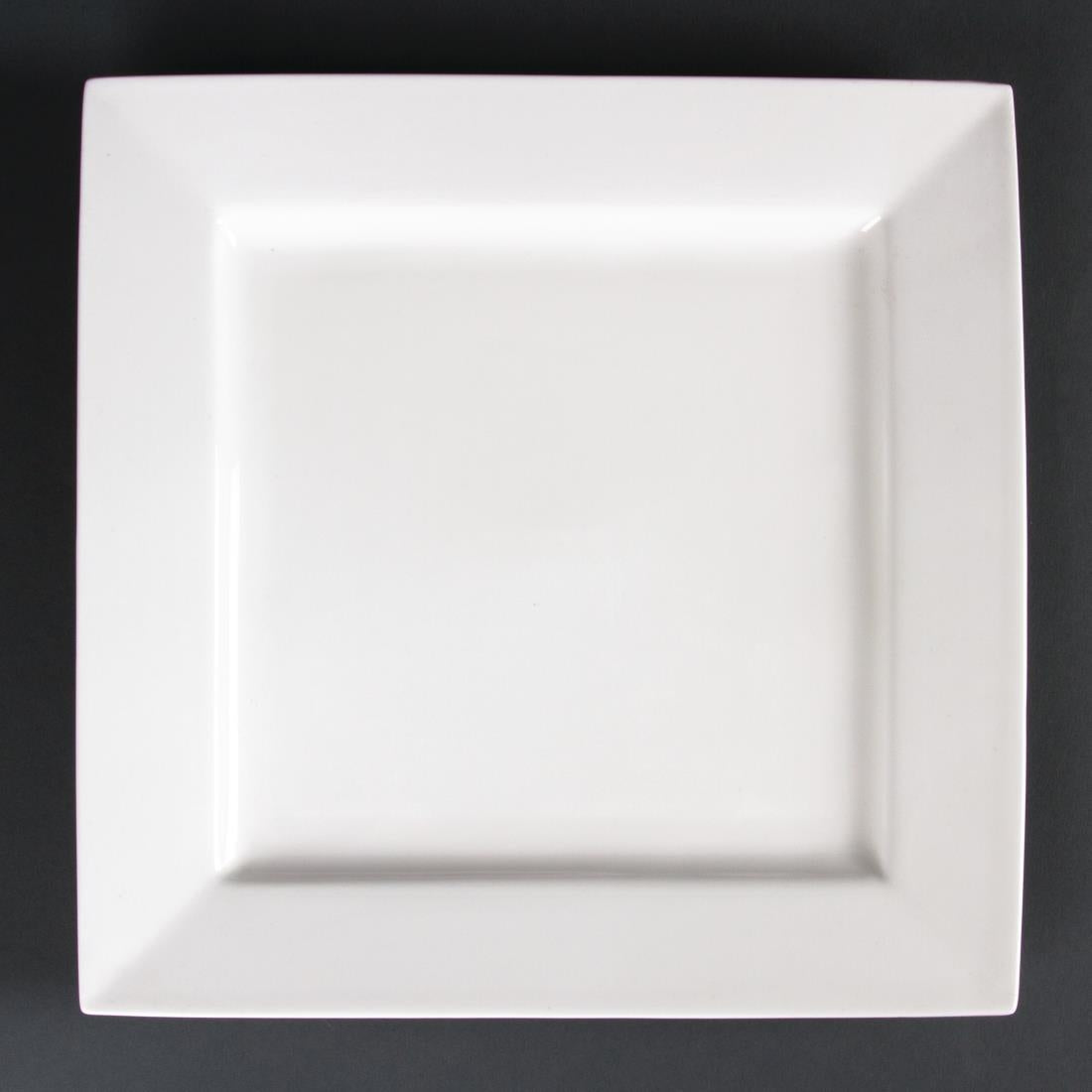 Olympia Lumina Square Plates White 265mm (Pack of 4) - DP965 Plates Olympia