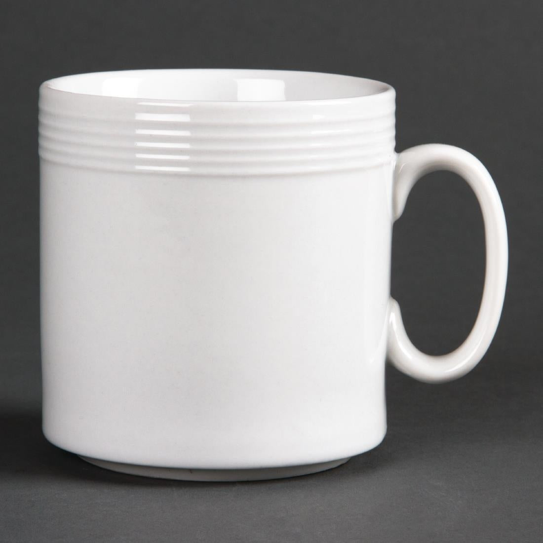 Olympia Linear Mugs 220ml 8oz (Pack of 12) - U088 Olympia Crockery Olympia