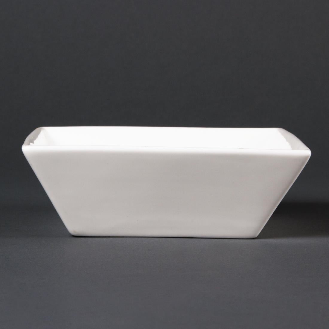 Olympia Lumina Square Bowls White 140mm (Pack of 6) - CD639 Olympia