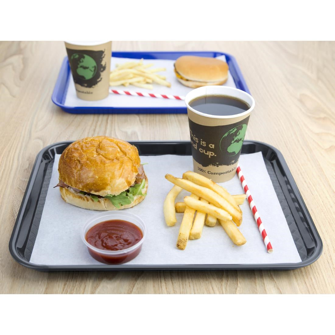 Olympia Kristallon Foodservice Tray Charcoal 265 x 345mm - FD936 Olympia