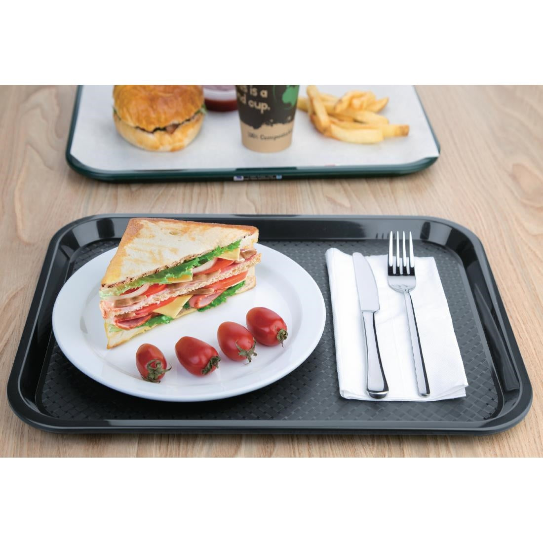 Olympia Kristallon Foodservice Tray Charcoal 305 x 415mm - FD937 Olympia