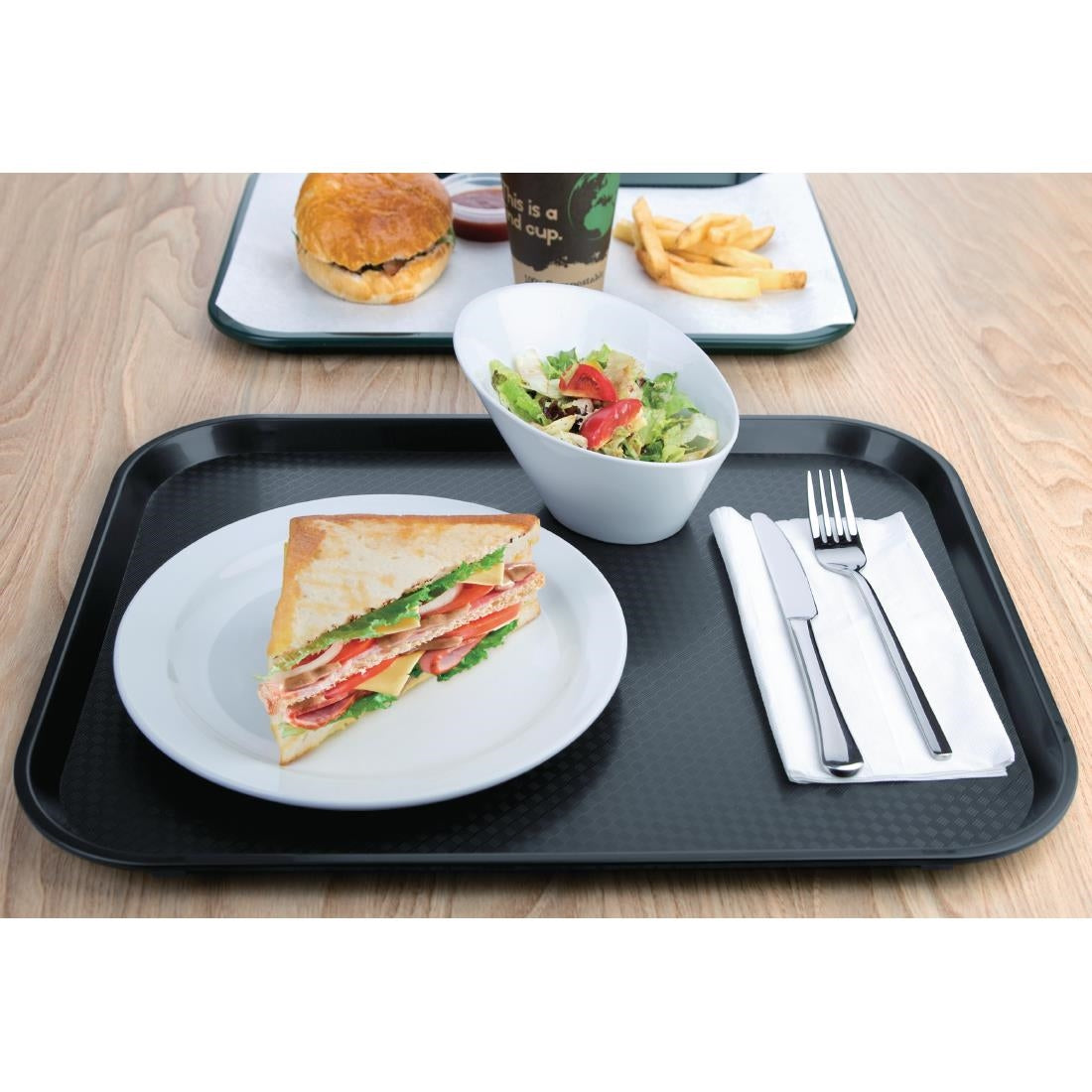 Olympia Kristallon Foodservice Tray Charcoal 350 x 450mm - FD938 Olympia