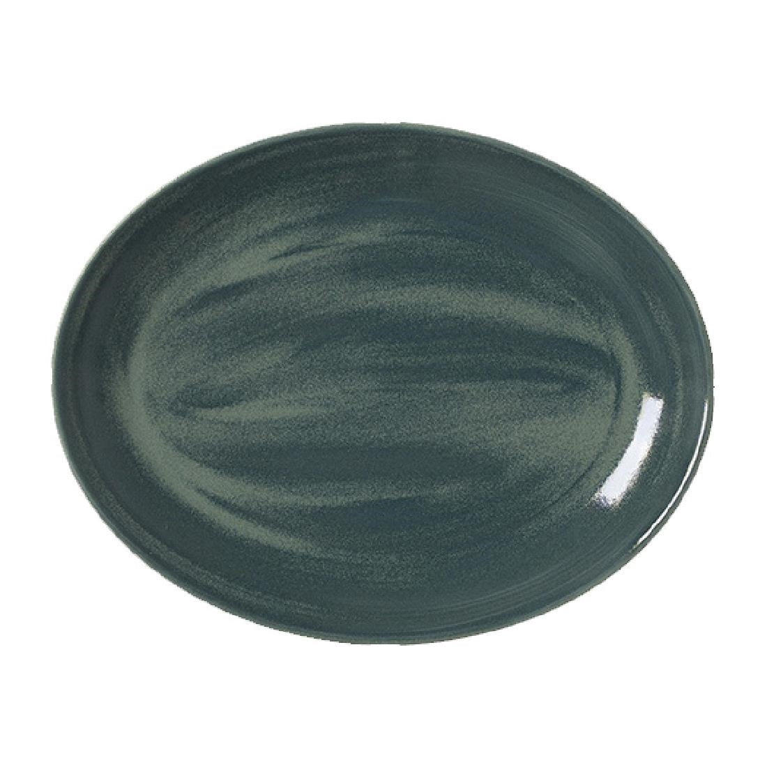 Steelite Revolution Jade Oval Coupe Plate 342mm (Pack of 12) - VV2130 Plates Steelite