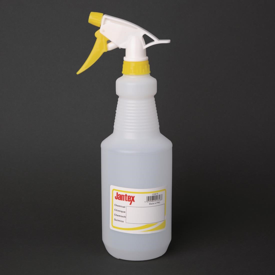 Jantex Colour-Coded Trigger Spray Bottle Yellow 750ml - CD816 Jantex