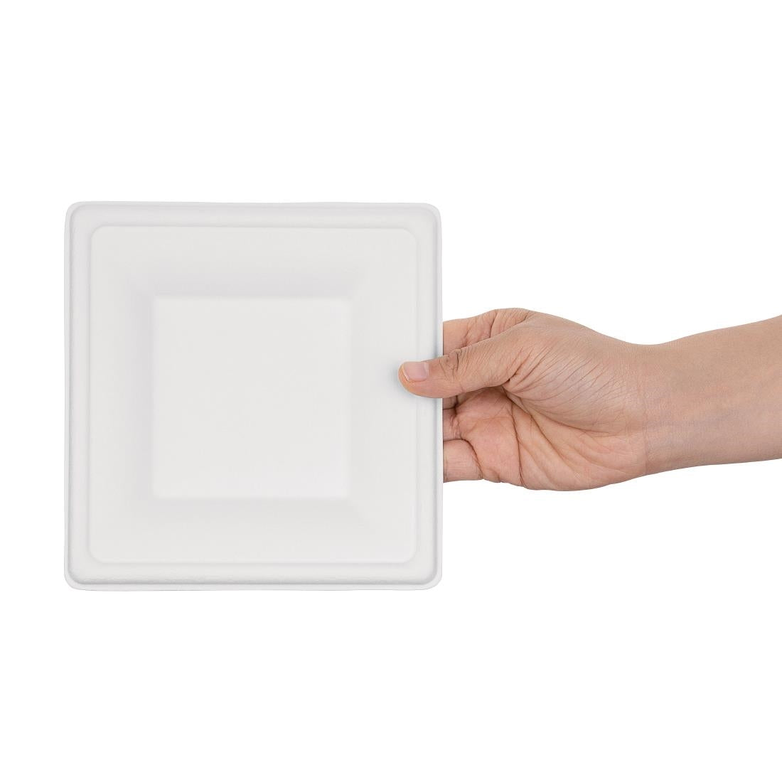 Fiesta Compostable Bagasse Square Plates 159mm (Pack of 50) - FC518 Fiesta