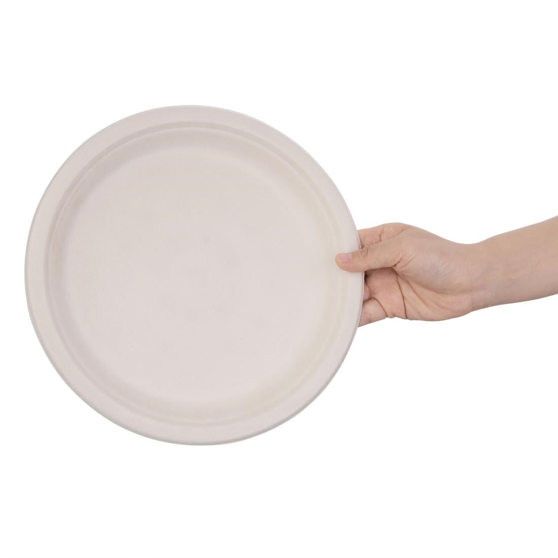 Fiesta Compostable Bagasse Round Plates Natural Colour 260mm (Pack of 50) - FC545  Fiesta