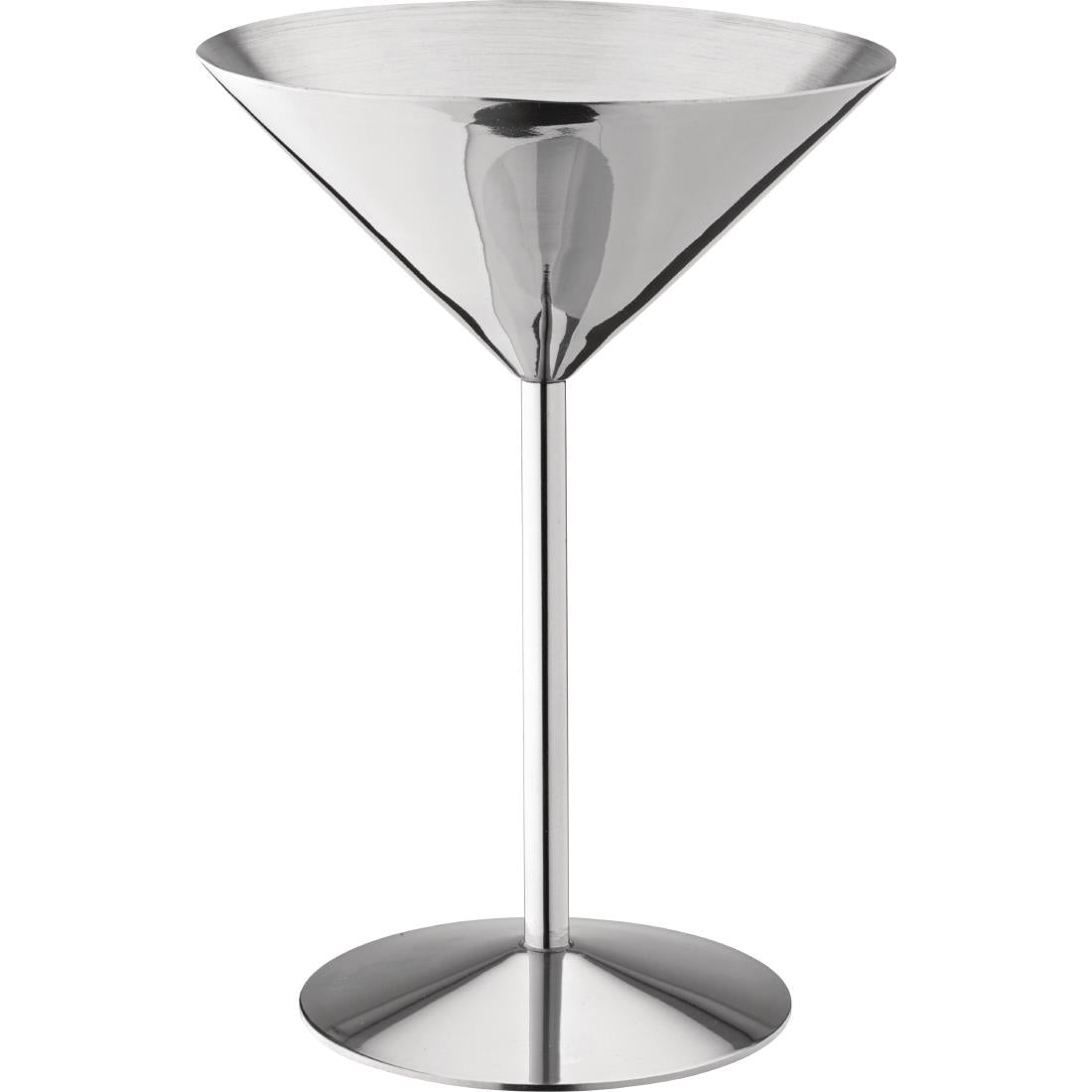 Utopia Stainless Steel Martini Glass 240ml (Pack of 6) - GM121 Cocktail Glasses Utopia