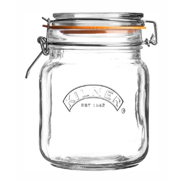 Kilner Clip Top Square Jar 1000ml - CZ892 Kilner