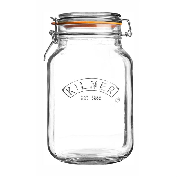Kilner Clip Top Square Jar 2000ml - CZ894 Kilner