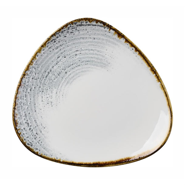Churchill Homespun Accents Grey Triangle Plate 229mm (Pack of 12) - DX103 Plates Churchill