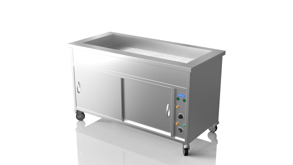 Nordstar Hot Cupboard With Bain Marie 4 x 1/1GN Dry Heat | NSHCBM1500 Hot Cupboards Nordstar