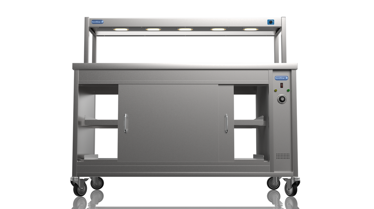 Nordstar Pass Through Hot Cupboard With Single Tier Gantry Chef Pass 1500mm | STC1500P Hot Cupboards Nordstar