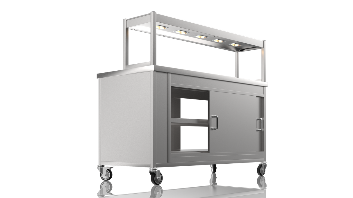 Nordstar Pass Through Hot Cupboard With Single Tier Gantry Chef Pass 1500mm | STC1500P Hot Cupboards Nordstar