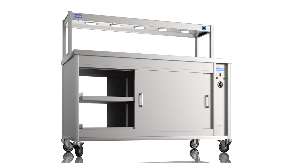 Nordstar Pass Through Hot Cupboard With Single Tier Gantry Chef Pass 1500mm | STC1500P Hot Cupboards Nordstar