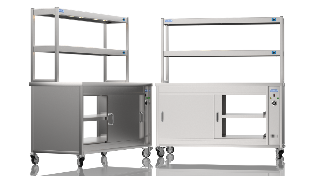 Nordstar Pass Through Hot Cupboard With Double Tier Gantry Chef Pass 1500mm | DTC1500P Hot Cupboards Nordstar