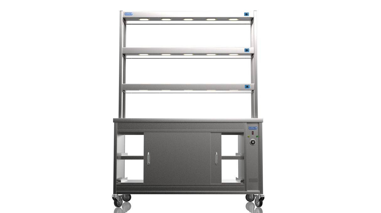 Nordstar Pass Through Hot Cupboard With Triple Tier Gantry Chef Pass 1500mm | TTC1500P Hot Cupboards Nordstar