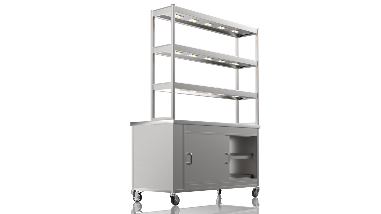 Nordstar Pass Through Hot Cupboard With Triple Tier Gantry Chef Pass 1500mm | TTC1500P Hot Cupboards Nordstar