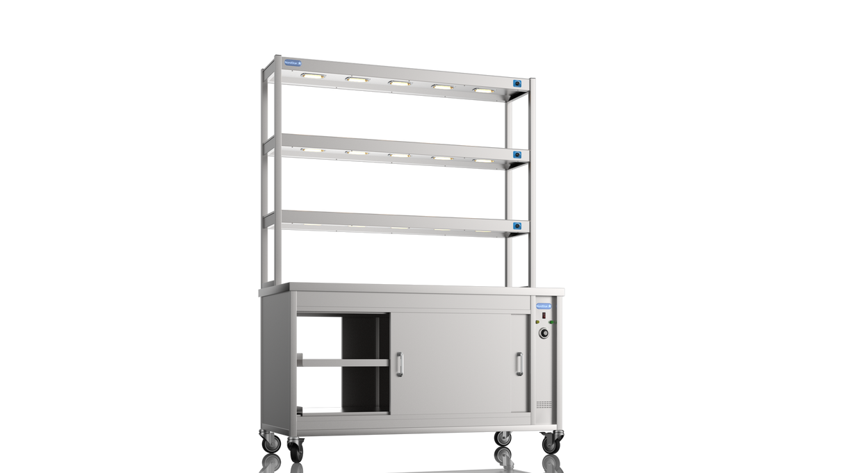 Nordstar Pass Through Hot Cupboard With Triple Tier Gantry Chef Pass 1500mm | TTC1500P Hot Cupboards Nordstar