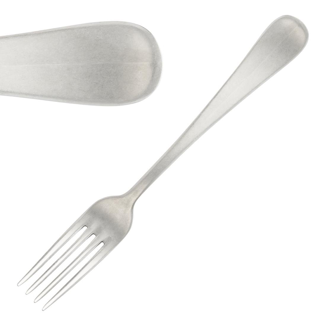 Pintinox Baguette Stonewashed Table Fork (Pack of 12) - GN781 Pintinox Cutlery Pintinox
