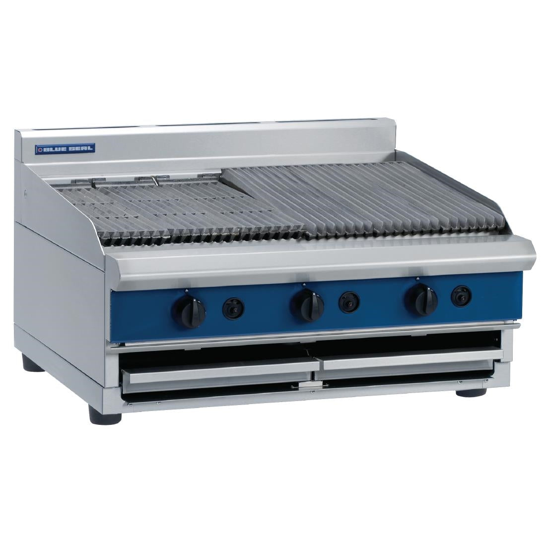 Blue Seal Countertop Chargrill Natural Gas G596 B - CN258-N Charcoal Grills Blue Seal