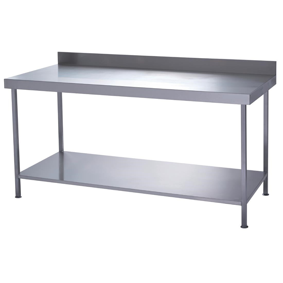 Parry Fully Welded Stainless Steel Wall Table with Undershelf 1200x600mm - DC591 Stainless Steel Wall Tables Parry