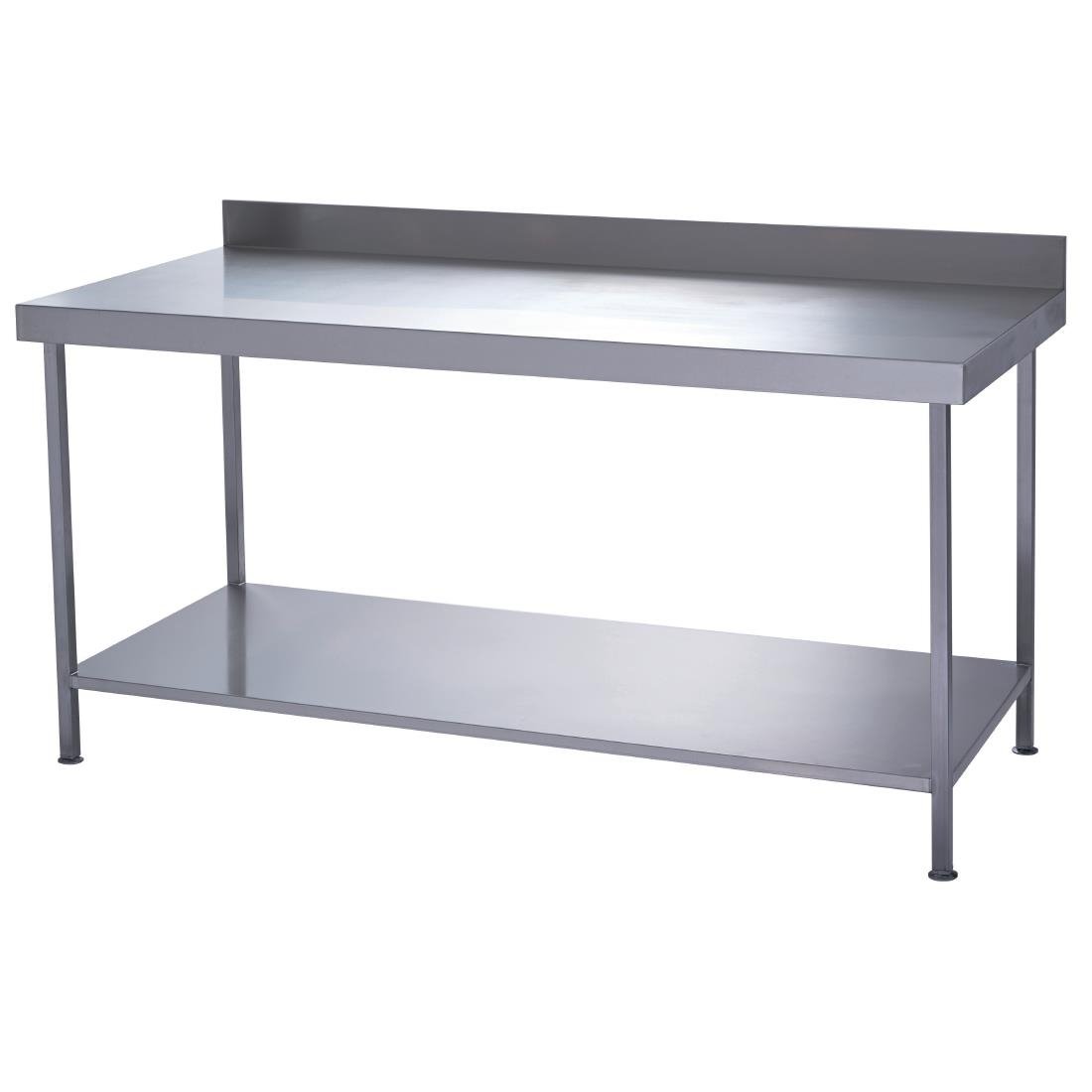 Parry Fully Welded Stainless Steel Wall Table with Undershelf 900x600mm - DC608 Stainless Steel Wall Tables Parry