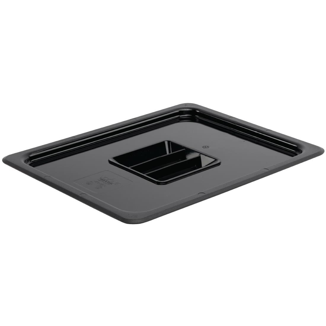 Vogue Polycarbonate 1/2 Gastronorm Lid Black - U475 Vogue