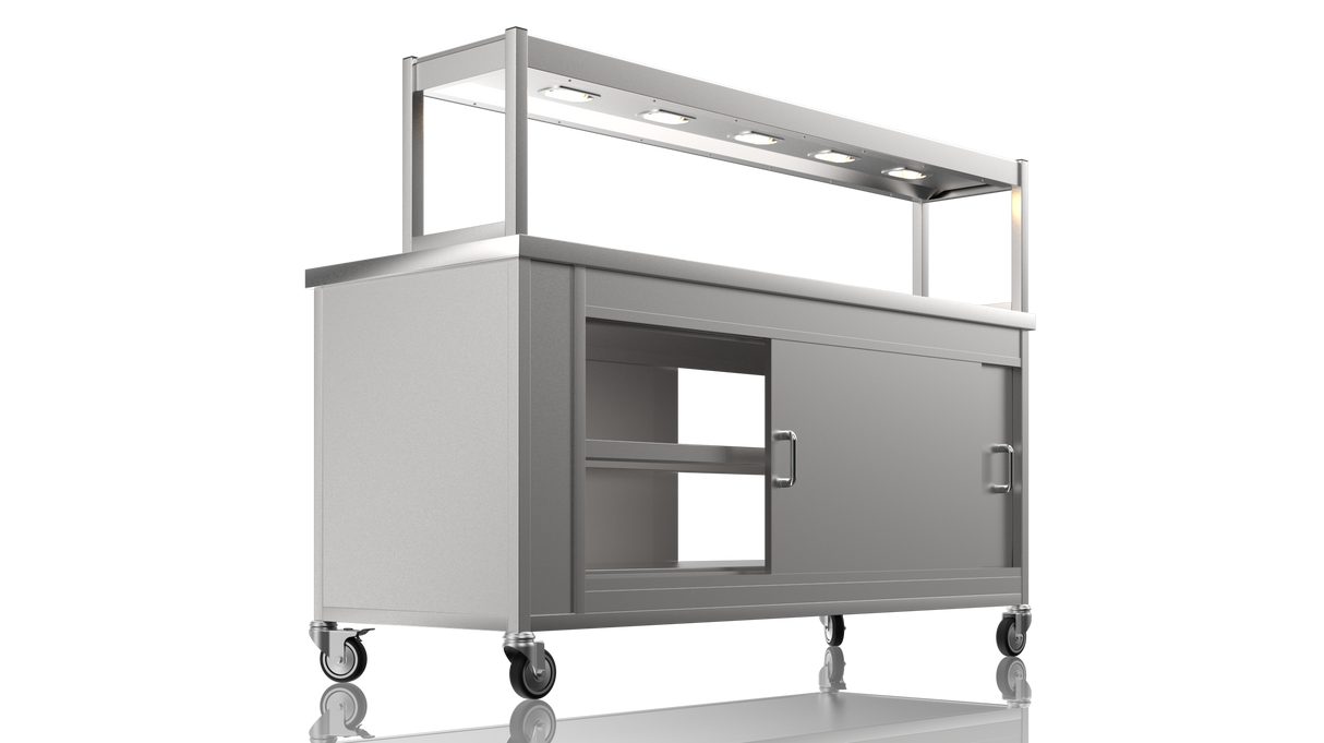 Nordstar Pass Through Hot Cupboard With Triple Tier Gantry Chef Pass 1800mm | STC1800P Hot Cupboards Nordstar