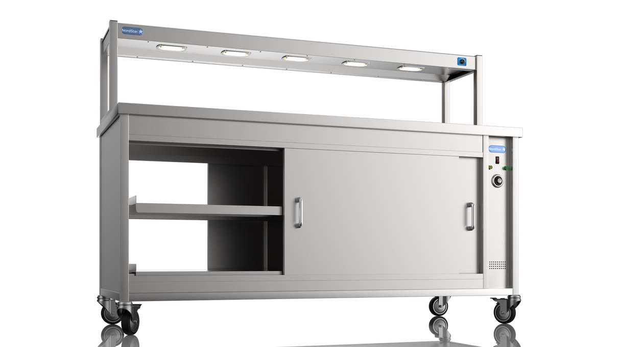 Nordstar Pass Through Hot Cupboard With Triple Tier Gantry Chef Pass 1800mm | STC1800P Hot Cupboards Nordstar