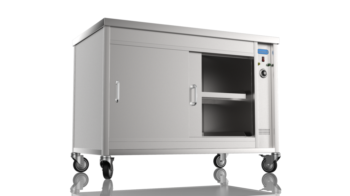 Nordstar Mobile Hot Cupboard Flat Top Servery 1200mm | HC1200 Hot Cupboards Nordstar