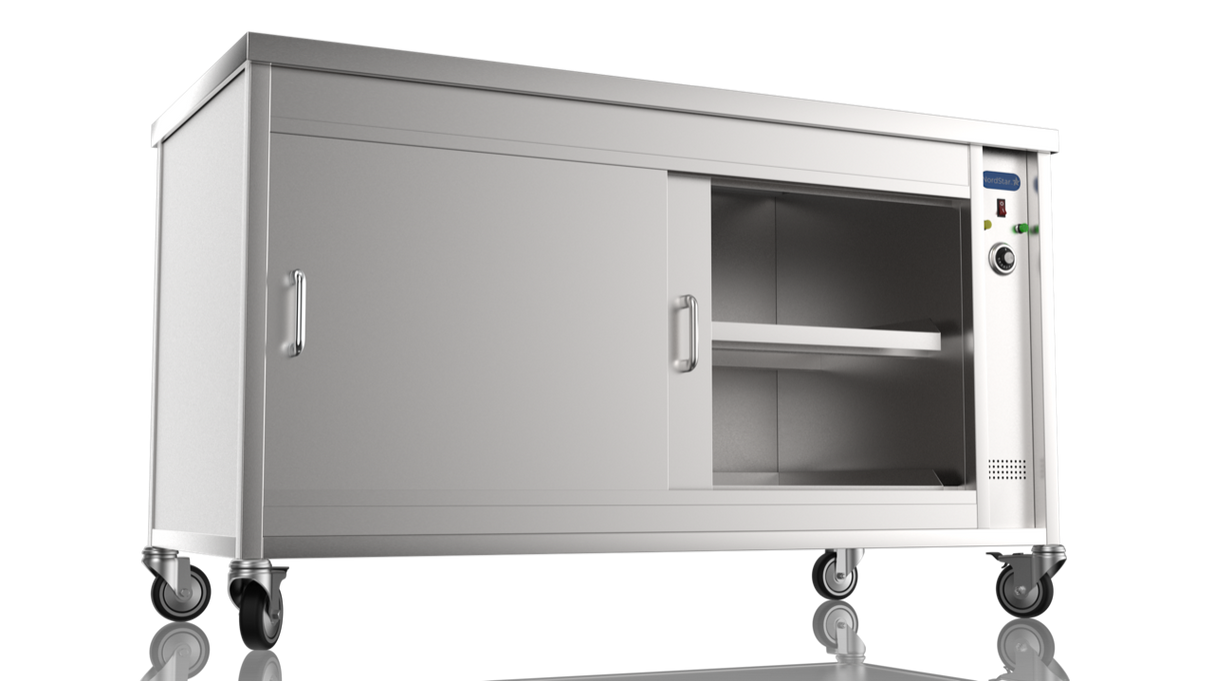 Nordstar Mobile Hot Cupboard Flat Top Servery 1500mm | HC1500 Hot Cupboards Nordstar