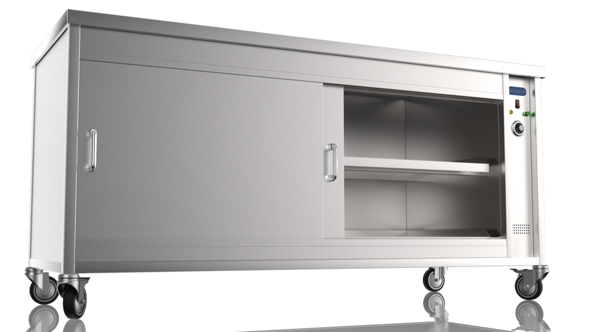 Nordstar Mobile Hot Cupboard Flat Top Servery 1800mm | HC1800 Hot Cupboards Nordstar