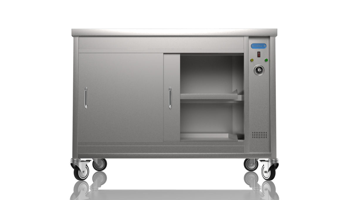 Nordstar Mobile Hot Cupboard Flat Top Servery 1200mm | HC1200 Hot Cupboards Nordstar
