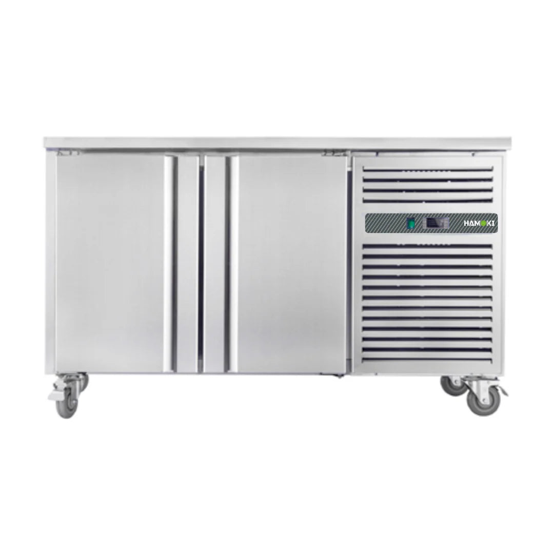 Hamoki 2 Door Stainless Steel Counter Fridge 226 Litre - 221021 Refrigerated Counters - Triple Door Hamoki