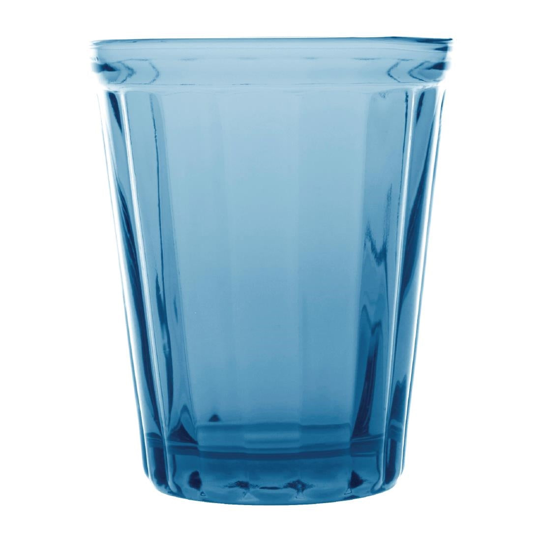 Olympia Cabot Panelled Glass Tumbler Blue 260ml (Pack of 6) - CR828 Utopia Hi Balls and Tumblers Olympia