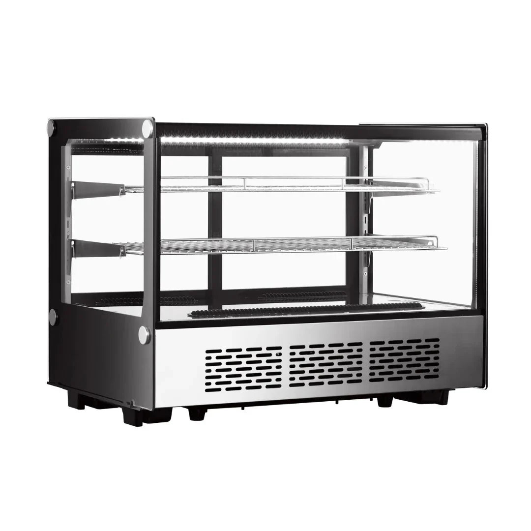 Hamoki Refrigerated Countertop Fridge Display Chiller 135 Litre Flat Glass - 251013 Refrigerated Counter Top Displays Hamoki