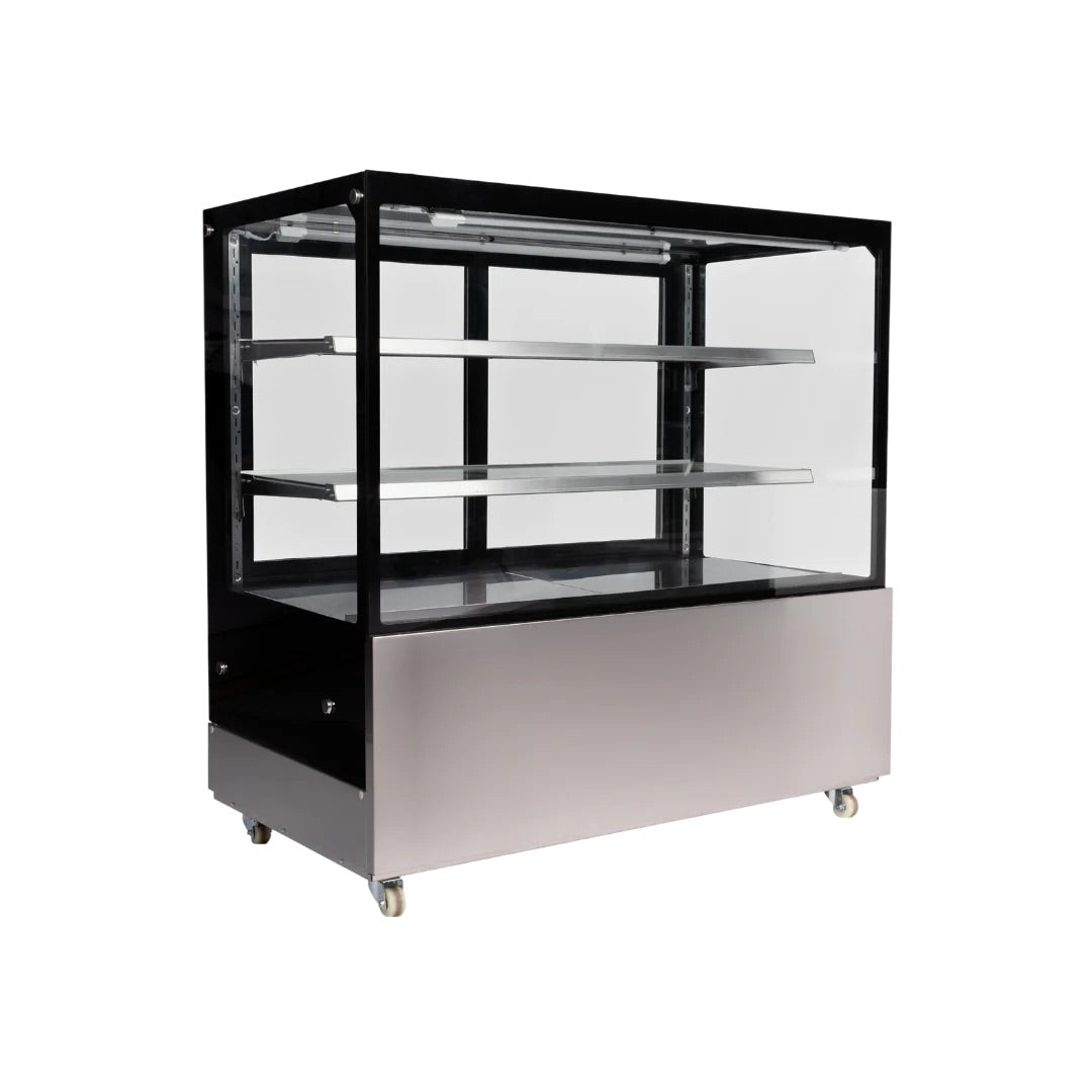 Hamoki Chilled Deli Patisserie Flat Glass Display Fridge 580 Litre - 251016 Refrigerated Counter Top Displays Hamoki