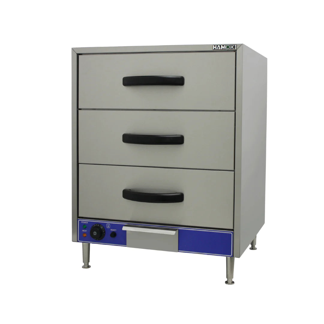 Hamoki Food Warming Drawers - Commercial Hot Holding 3 Drawer Unit Wet Heat | 291013 Food Warming Drawers Hamoki